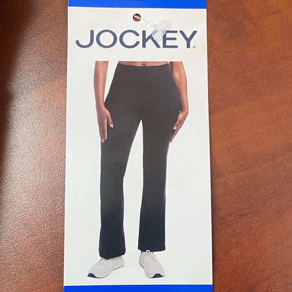 Jockey Women's Studio Flare High Rise Yoga Pants, Color: Black Salt, Size: XL